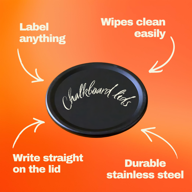 FoodVault™ Chalk-Board Jar Lids